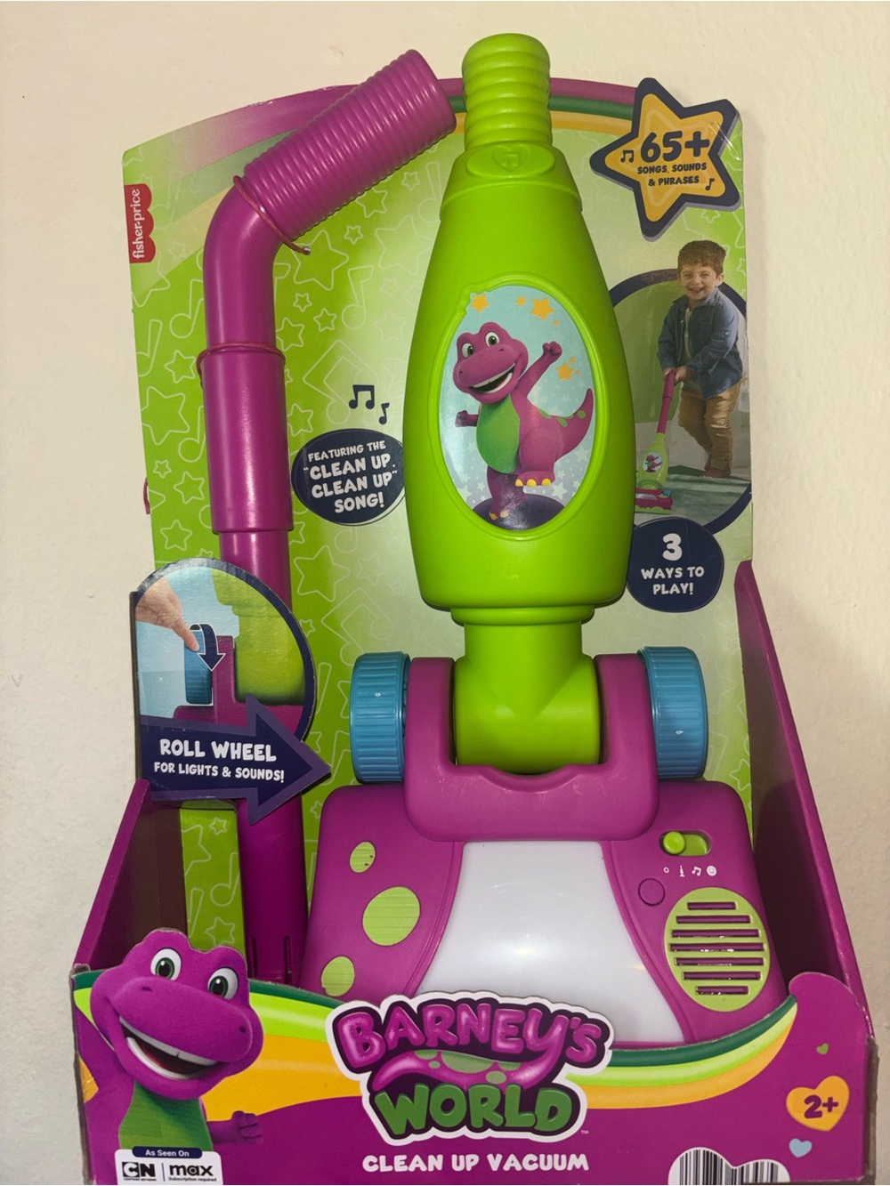 Cartoon Network Barney's World Clean Up Vacuum Toy - Pink & Green